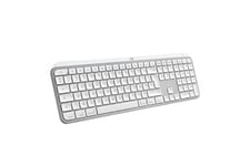 MX Keys S for Mac, clavier sans fil, fluide, saisie precise, touches programmables, retroeclaire, Bluetooth rechargeable USB-C - Gris pale