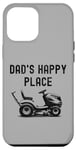 iPhone 14 Plus Dad's Happy Place Funny Lawnmower Father's Day Dad Jokes Case