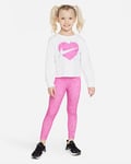 Nike Graphic Tee and Printed Leggings Set Younger Kids' 2-Piece