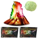 DUOCACL Electrical Fireplaces- Fire Pits, 2PCS Mystical Rainbow Fire Sachets, Magical Flame Display Dust Powder for Bonfires Fireplace Wood Burner