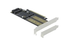 Delock - lagringskontrol - M.2 Card / mSATA - SATA 6Gb/s, PCIe 4.0 x16