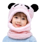 Winter Autumn Cute Warm Baby Child Panda Pattern Pullover Hat Pink M