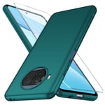YIIWAY Xiaomi Mi 10T Lite 5G Case + Tempered Glass Screen Protector, Green Ultra Slim Protective Case Hard Cover Shell for Xiaomi Mi 10T Lite 5G YW41978