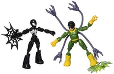 Spider-Man Marvel Bend and Flex Black Suit Vs. Doc Ock Action Figure Toys, 6-inch Flexible Figures, For Kids Ages 4 And Up