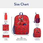 Marvel Kids Spiderman Backpack | 4 Piece Spiderman School Bag Set I Spiderman Lu