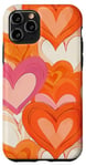 Coque pour iPhone 11 Pro Colorful Hearts Pattern Love Phone Cover