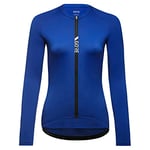 GORE WEAR Women's Breathable Cycling Jersey, Torrent, Fast Moisture Wicking, Long Sleeve Road Bike Style Cycling Shirt, Ultramarine Blue, 40