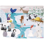 Janod Tactile Puzzle puslespil Life On The Ice 2 y+ 20 stk.