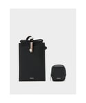 Hugo Boss Mens Accessories Mobile Phone Case & Headphone Gift Set in Black Leather - One Size