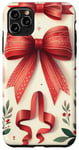 Coque pour iPhone 11 Pro Max Retro Aesthetic Red Ribbons and Bows in Watercolor