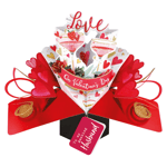 With Love To My Amazing Husband Valentine's Pop Up Card 3D Greeting Cards