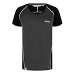 Regatta T-Shirt Technique Manches Courtes en Laine mérinos Tornell II Respirant et Sèche Rapidement T-Shirts/Polos/Vests Femme Seal Grey/Black FR: M (Taille Fabricant: 14)