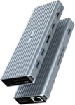 Hub Usb C 11 Ports, Triple Display Usb C Docking Station Pour M1/M2 Macbook Pro/Air (4K Hdmi/Dp, 10 Gbps Usb 3.1, Pd 100W, Sd/Tf, Gigabit Ethernet) Station D'Accueil Pour Dell, Surface, Hp