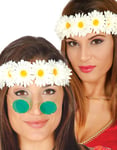 Hippie Pannband Med Vita Blommor