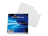 MediaRange - CD/DVD-fodral - kapacitet: 1 CD/DVD - vit (paket om 100)