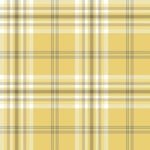Muriva Kelso Yellow Grey White Check Wallpaper Country Tartan Plaid Stripe