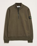 Stone Island Garment Dyed Fleece Half Zip Military Green