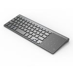 grey Mini clavier sans fil 2.4 ghz avec pavé tactile et pavé numérique, PC Windows, ordinateur portable, Ios pad,Smart TV,HTPC IPTV,Android Box Nipseyteko