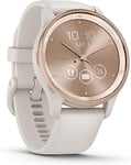 Garmin vívomove Trend, Stylish Hybrid Smartwatch with Health and Fitness functions, Dynamic Watch Hands, Touchscreen Display and up to 5 days battery life, Ivory