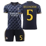 Real Madrid bortaställ för barn säsongen 23/24 5 BELLINGHAM Children's size22