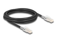 Delock - Patch-Kabel - Rj-45 (Hane) Till Rj-45 (Hane) - 2 M - 6 Mm - S/Ftp - Cat 6A - Halogenfri, Formpressad, Hakfri - Svart