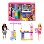 Barbie Beach Boardwalk -leikkisetti Barbie-rantanukkeleikkisetti HNK99