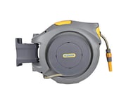 HOZELOCK - Auto Reel 20m wall-mounted hose reel: Easy to Install, Lock, Auto-rewind, Ready-to-use Reel With Nozzle, Fittings, Hozelock Hose and Accessories Included - 5 Year Guarantee* [2401 0000]
