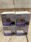 4 x 50ml Face Facts Age Defying Mud Mask Antioxidant rick Acai Berry VEGAN