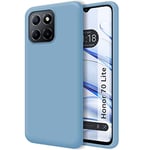 Coque Silicone Liquide Ultra Douce pour Huawei Honor 70 Lite 5G Couleur Bleu