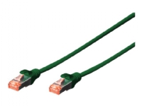 DIGITUS Professional - Patch-kabel - RJ-45 (hane) till RJ-45 (hane) - 2 m - SFTP, PiMF - CAT 6e - IEEE 802.3 - startad, halogenfri, hakfri, tvinnad - grön (paket om 10)