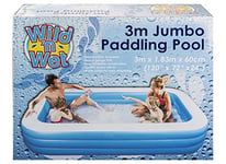 HomestreetUK Extra Large Family Outdoor Rectangular Swimming or Padding Pool 3 metres Inflatable Jumbo Oblong 10 ft Size Garden Play Fun Keep Cool
