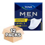 Tena Men Level 2 Absorbent Protector White Disposable 12 Packs of 20 (240 Total)