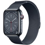 Milanese SE Metalliskt Magnetiskt Armband för Apple Watch Rem iwatch Serie 9 3 6 5 SE 7 8 Ultra 2 (Het Rea på Rabattpris) Midnight Color 42mm/44mm/45mm/49mm