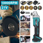 Brushless Cordless 125mm 5'' Angle Grinder Battery Charger Tool For Makita 18V~