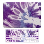 Laptop Case for MacBook Air 13 Inch & New Pro 13 Touch, Silicon Hard Shell Cover, Keyboard Cover Screen Protector Purplish Blue Tie Dye