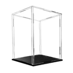 LM-Coat rack XINGLL Acrylic Display Case Showcase, Clear, Transparent Dustproof Cube, For Figures Action Jewelry Baseball Collectibles Model Storage Protection Box, Black Base, Customize