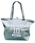 New Vintage NIKE Women's HERITAGE AD Landscape Vinyl TOTE Bag BA4357 Pewter Grey