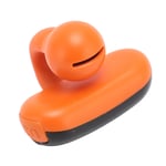 (Orange) Clip On Wireless Earphones Open Ear Bone Conduction Long