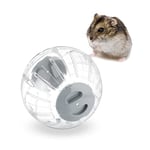 Relaxdays Balle de Hamster, Boule de Course, pour Souris, Chinchilla, Rat, Ø 18,5 cm, Plastique, Transparent/Gris foncé