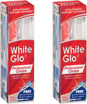 2 Packs White Glo Extra Strength Whitening Toothpaste Professional Choice 150 Gr