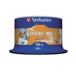 Verbatim DVD-R vierge Azo - 4 -7 Go / 120 min transfert de données vitesse 16 x paquet 50 unités