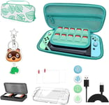 Housse De Transport Nintendo Switch Pour Nintendo Switch Kit De Valise Animal Crossing Avec Accessoires¿¿Antichoc Avec Accessoires [Ensemble 13 En 1]