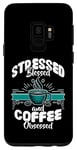 Coque pour Galaxy S9 Barista drôle stressé, béni et obsédé par le café