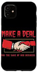 iPhone 11 Make a Deal for the sake of our business Satanic Devil hand Case