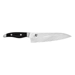 KAI Shun Nagare Black Couteau de Chef 20 cm - 72 couches acier damassé lame à double noyau VG 2 & VG 10 - bois de pakka noir - fabriqué à la main au Japon - couteau de cuisine, couteau de chef forgé