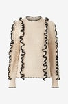 Object - Tröja objYaa L/S Knit Pullover - Beige
