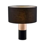 Teamson Home Table Lamp with Tap Touch Control Sensor, Standing Lamp in Black