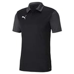 Puma Men's teamGOAL 23 Sideline Polo T-Shirt, Black-Asphalt, L