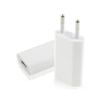 Chargeur secteur adaptateur USB iPhone universel blanc - Neuf