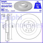 Bromsskiva Delphi - Volvo - V60, Xc60, V90, S60, Xc90, S90. Polestar - 2 awd, 2